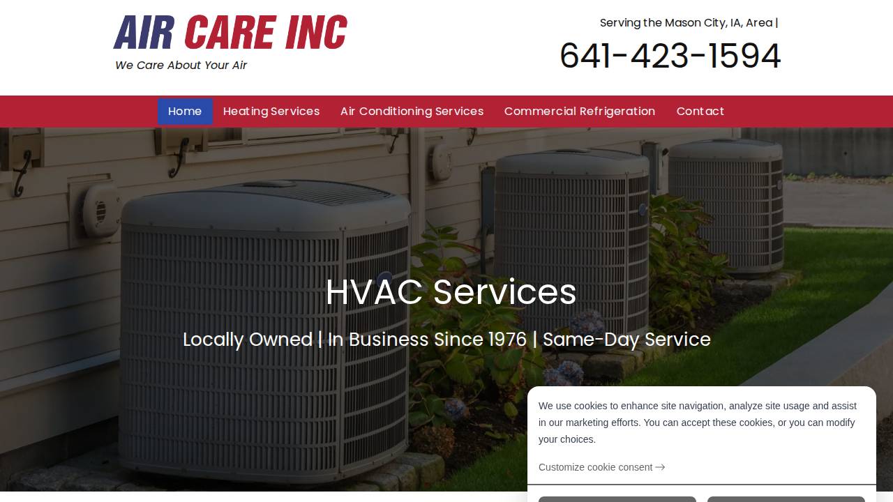 AIR Care INC website screenshot