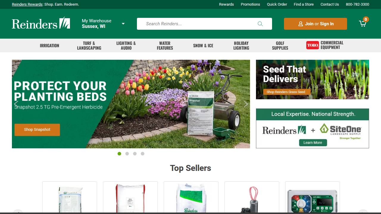 Reinders INC website screenshot