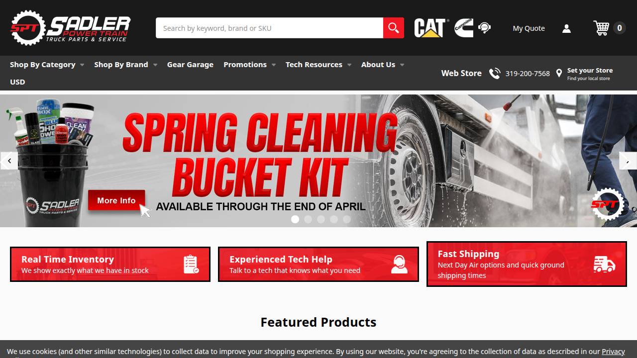 Sadler Power Train INC website screenshot