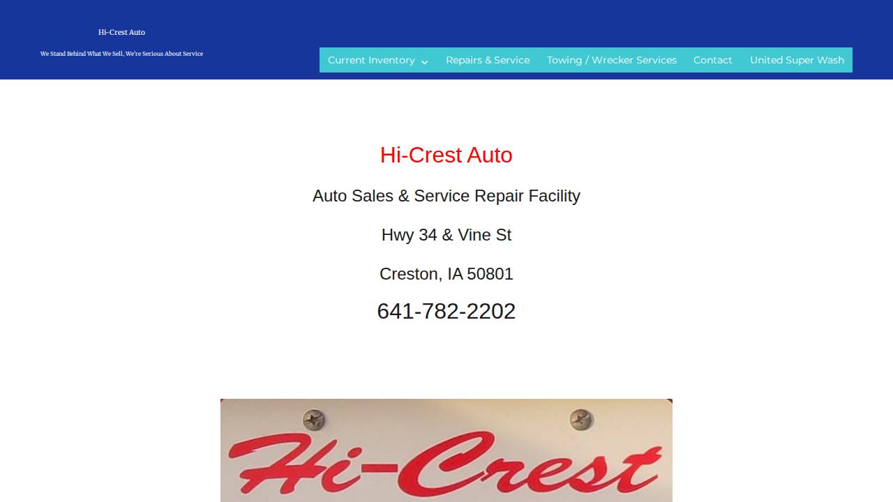 HI Crest Inc, Bills Used Cars website screenshot
