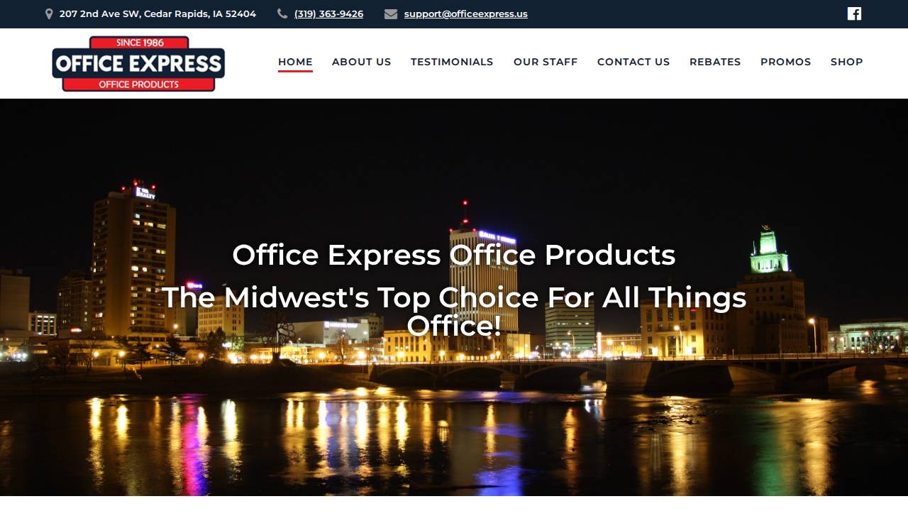 Bettendorf Office Products INC website screenshot