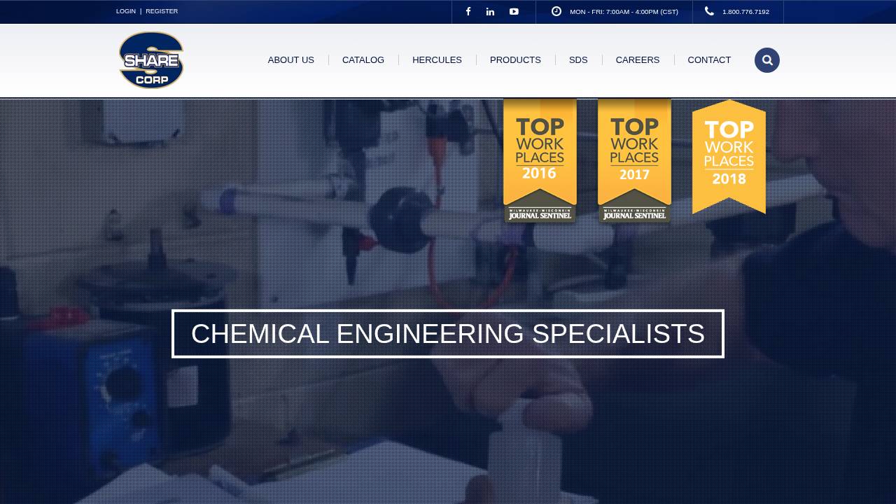 Share Corp website screenshot