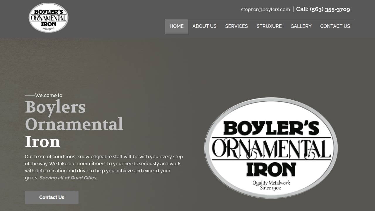 Boylers Ornamental Iron INC website screenshot