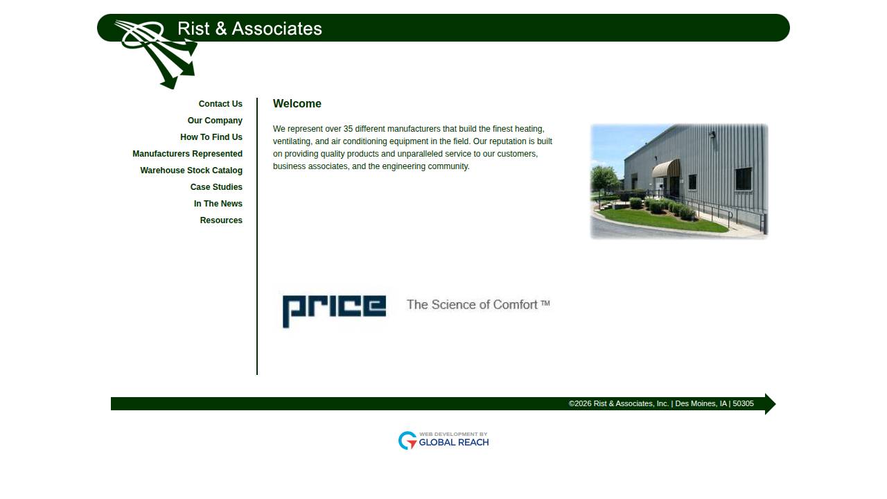 Rist & Associates INC website screenshot