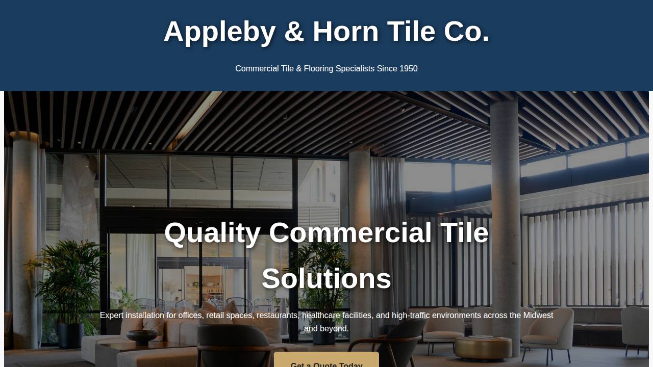 Appleby & Horn INC website screenshot