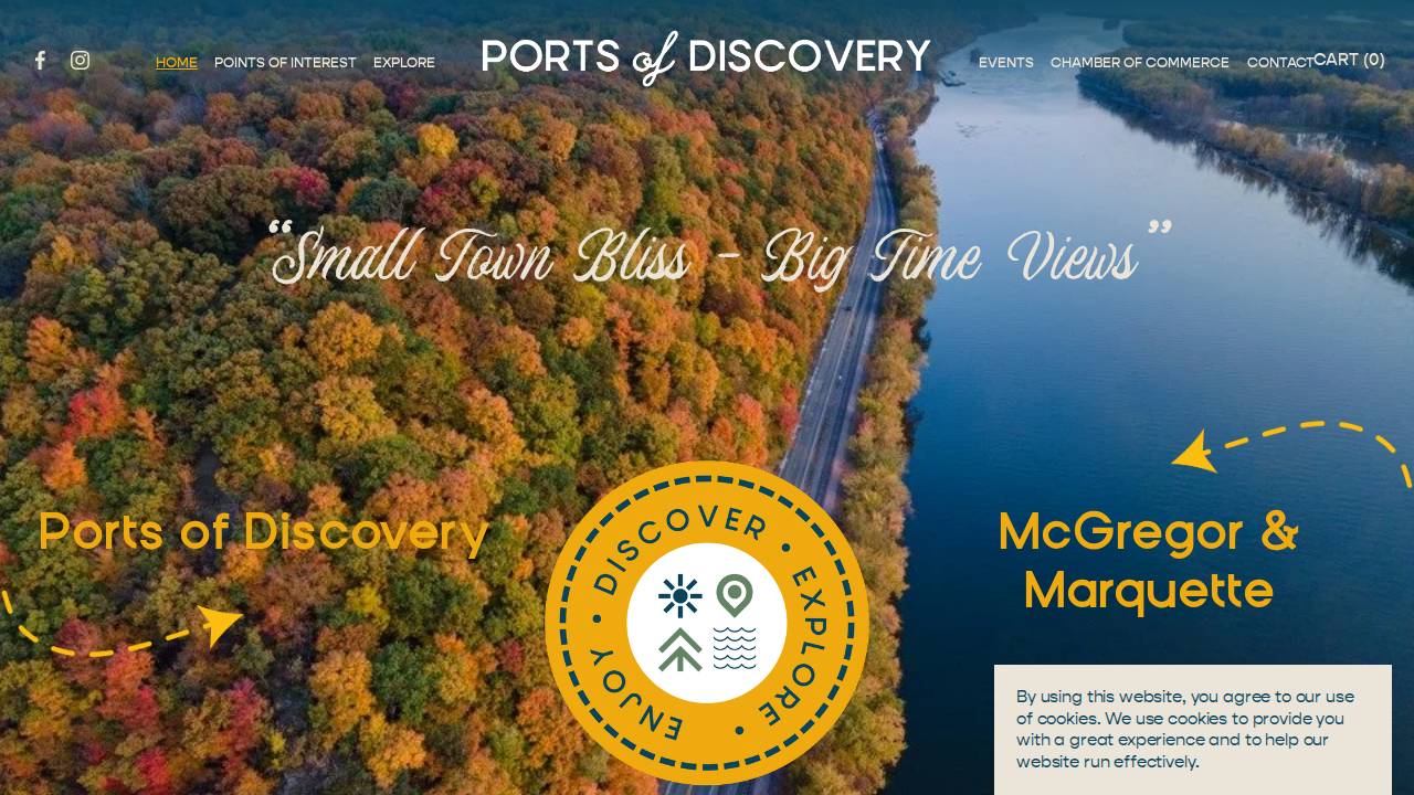 Port OF Mcgregor Chamber OF Commerc, Mcgregor Marquette Chamber OF Commr website screenshot