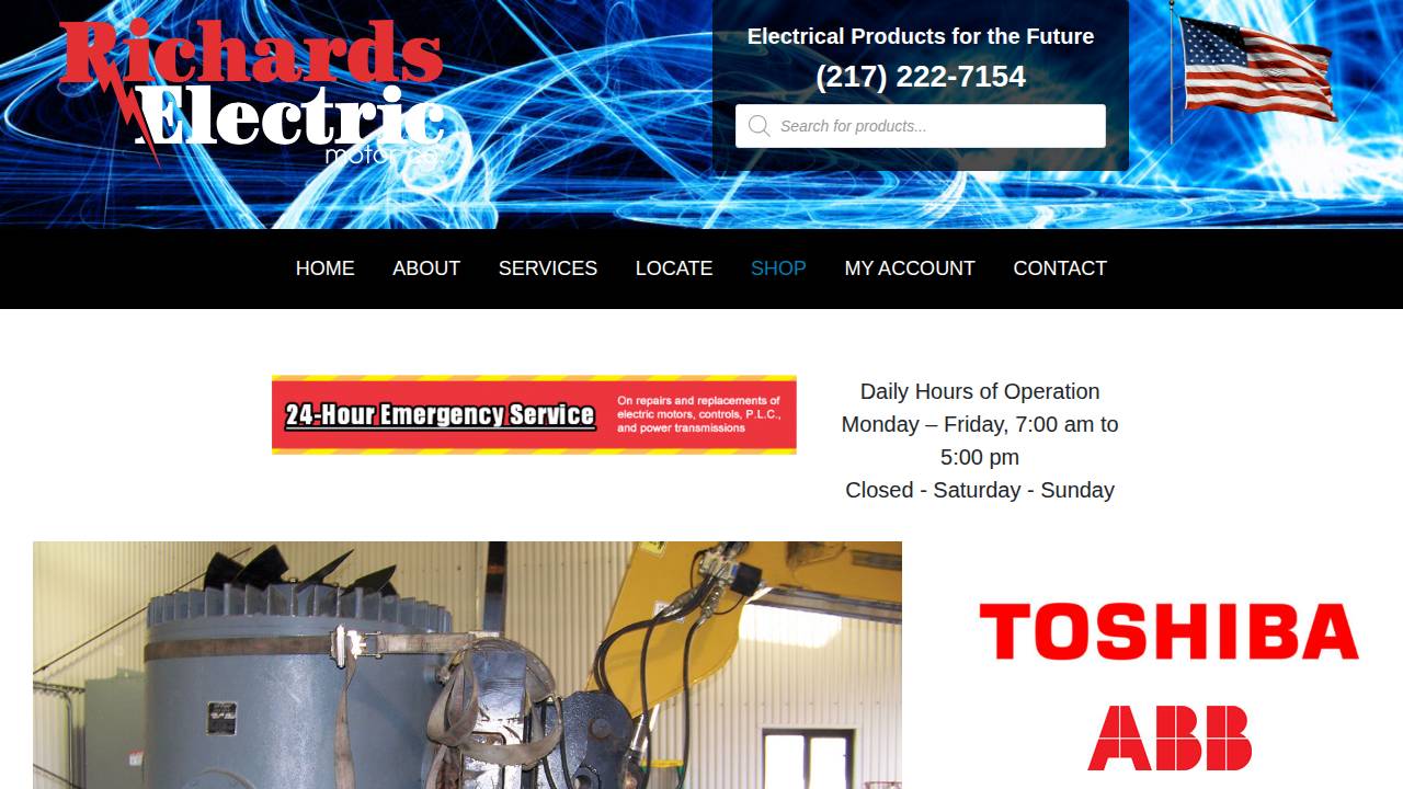 Richards Electric Motor CO website screenshot