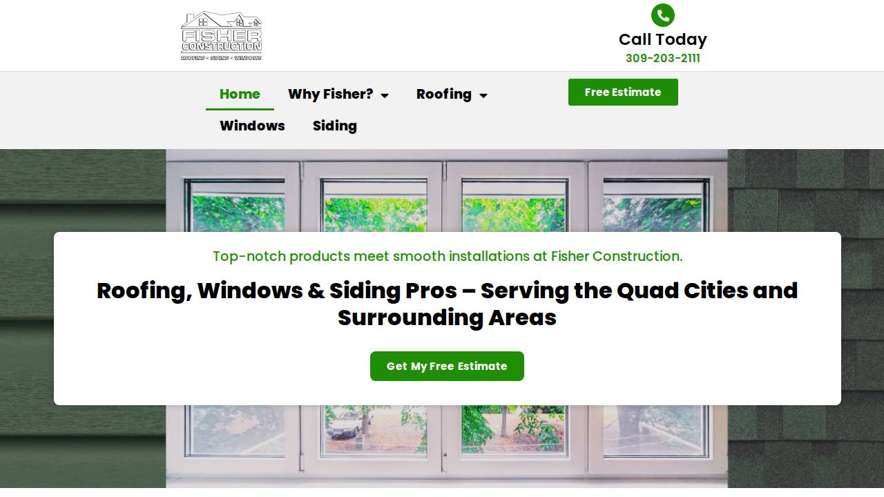 Fisher, Gary M; Fisher Sales & Construction website screenshot