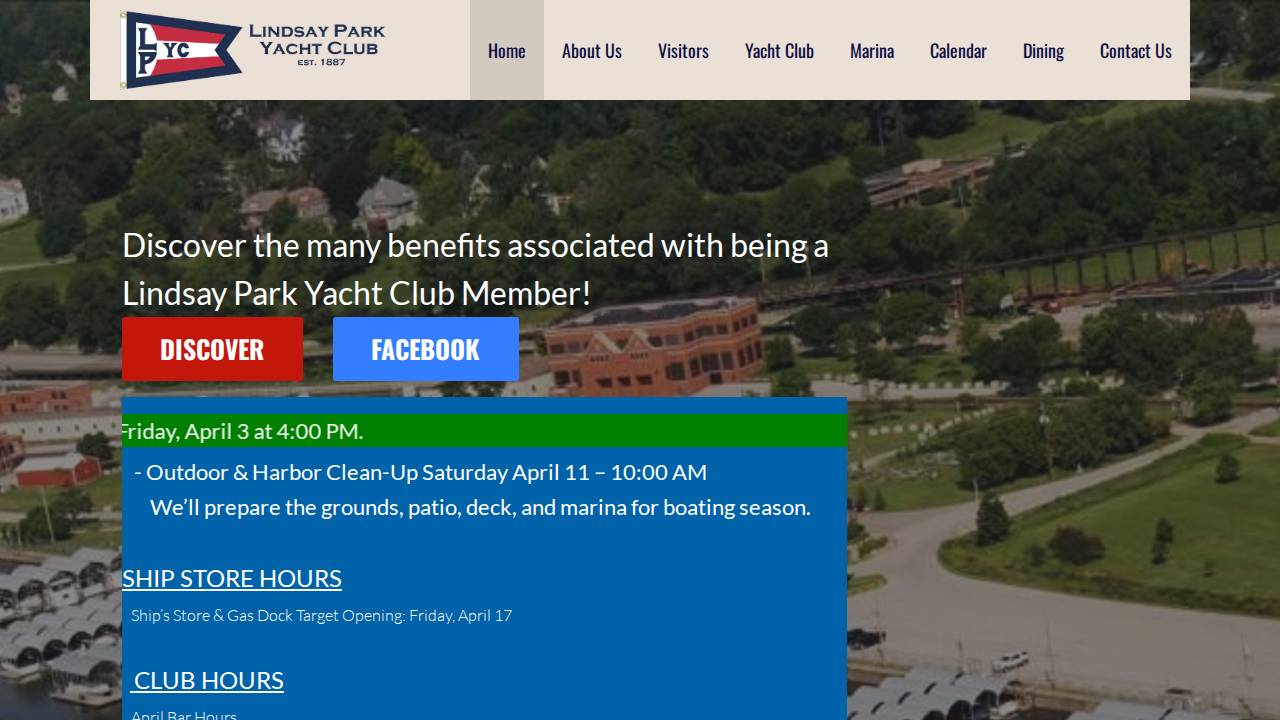 Lindsay Park Boat Club Inc, Lindsay Park Yacht Club, Inc. website screenshot