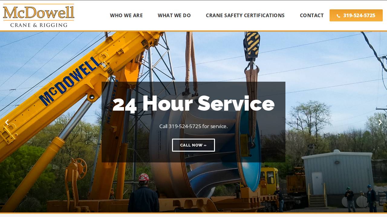 Mobile Crane Services INC website screenshot