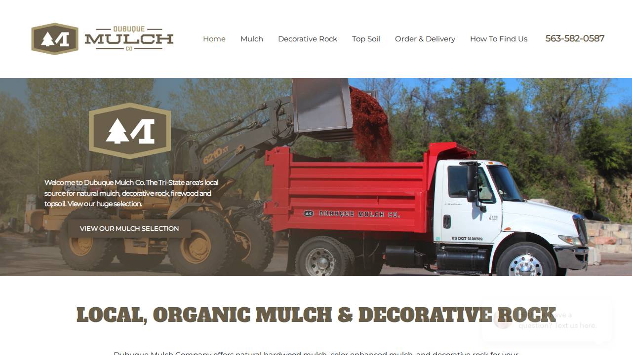Dubuque Hardwoods INC website screenshot