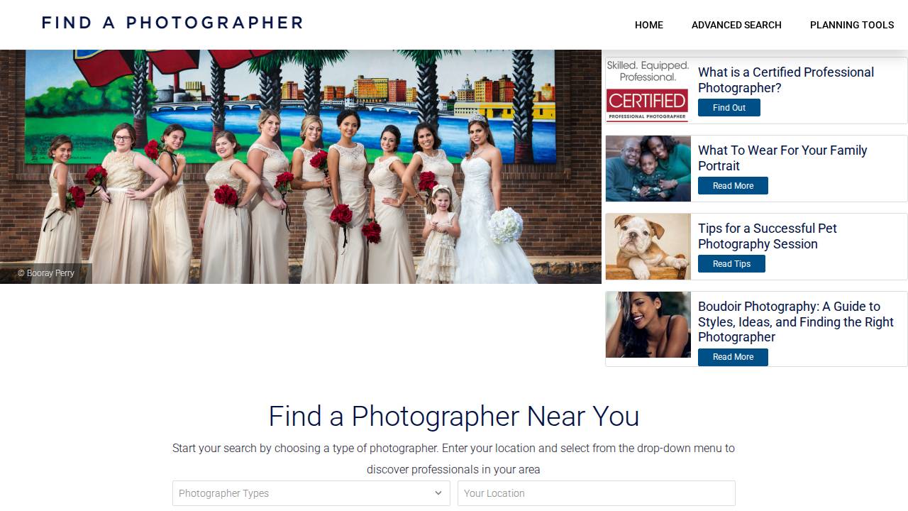 Sterling, Gary A; Sterling Photography website screenshot