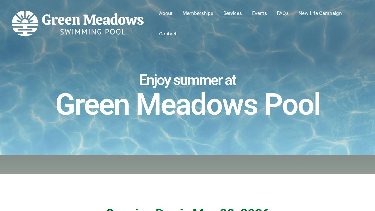 Green Meadows Park INC website screenshot