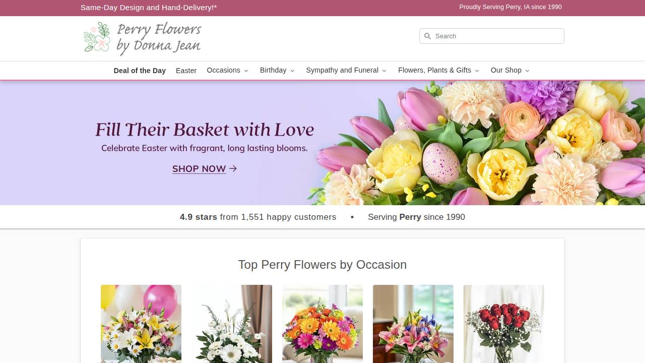 Conklin VAN Kirk, Joyce; Flowers BY Joyce website screenshot