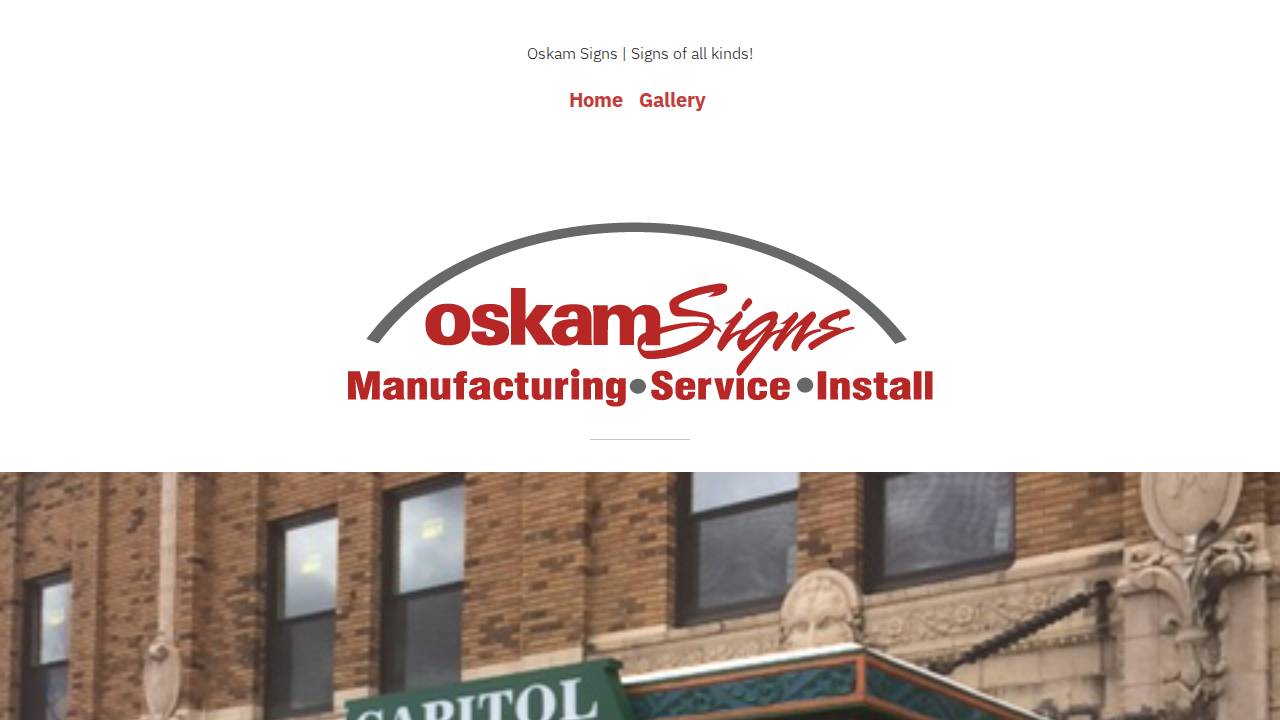 Kamm, David; Kamm's Custom Signs website screenshot