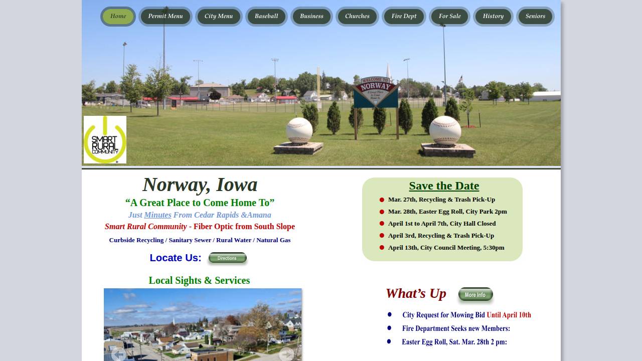 Norway Bandits Baseball website screenshot