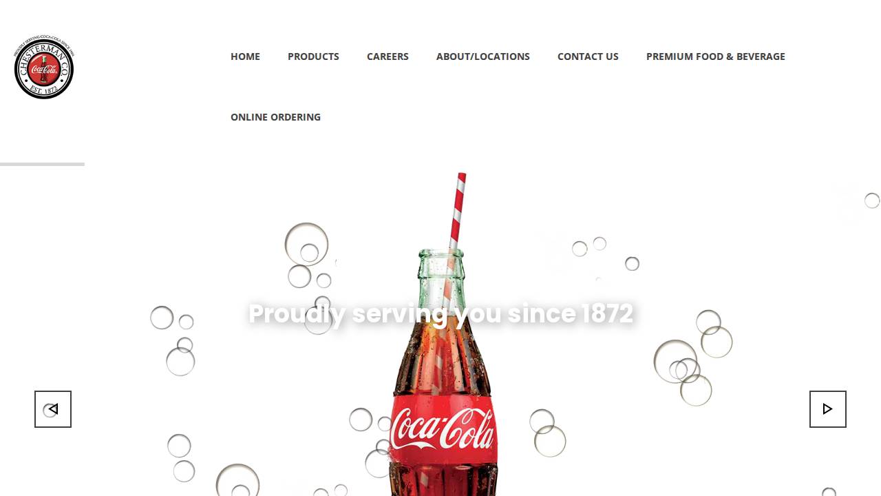 Coca Cola Bottling CO website screenshot