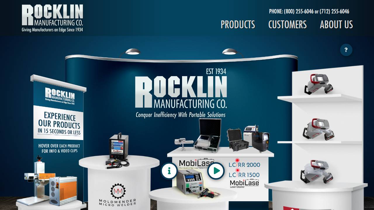 Rocklin Manufacturing Company, Rock website screenshot
