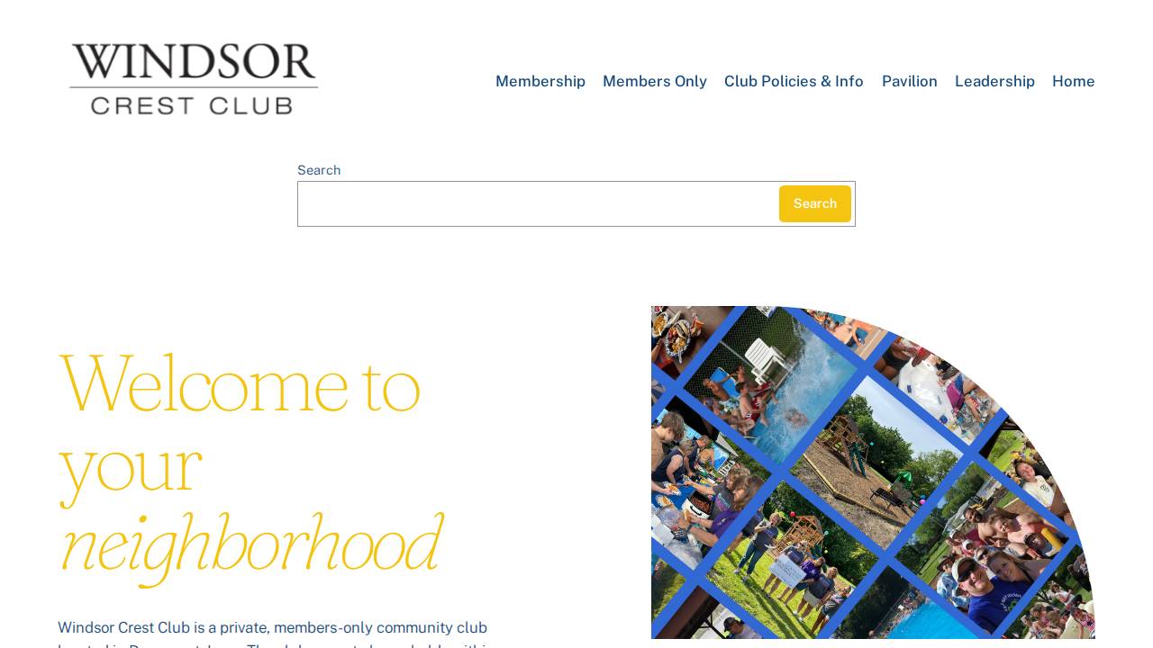 Windsor Crest Club INC website screenshot