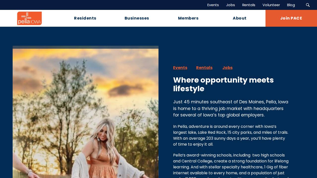 Pella Chamber OF Commerce INC website screenshot