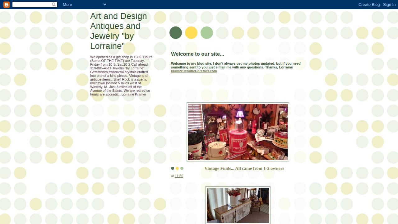 Kramer, Lorraine; ART & Design website screenshot