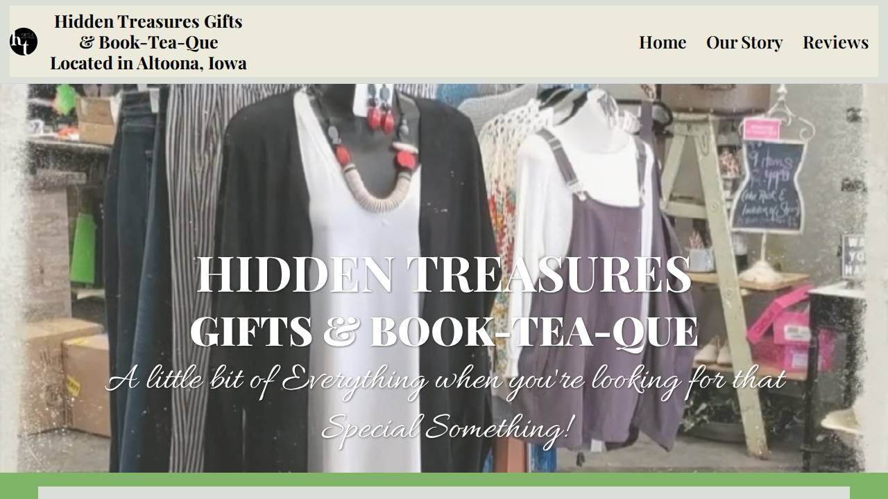 Evans,ruth A & Robert D; Hidden Treasures website screenshot