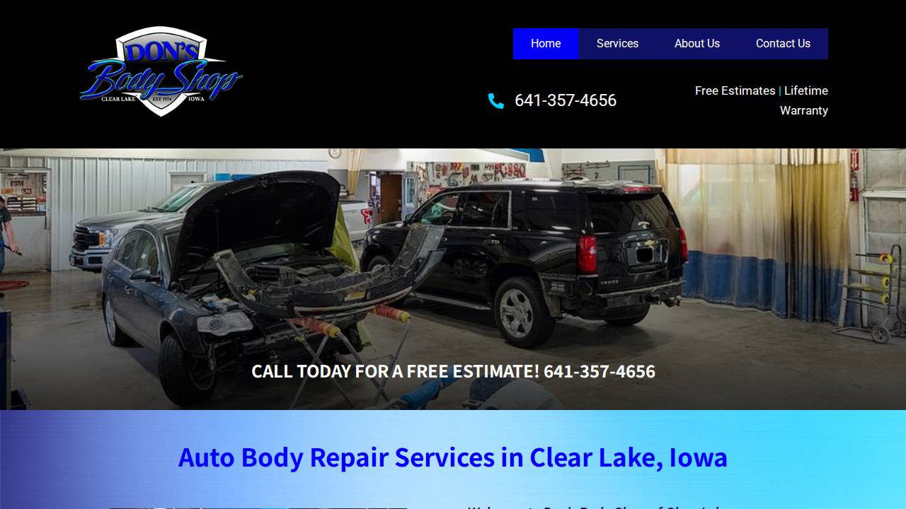 Nesbit, James E; Jim's Auto Body Shop website screenshot