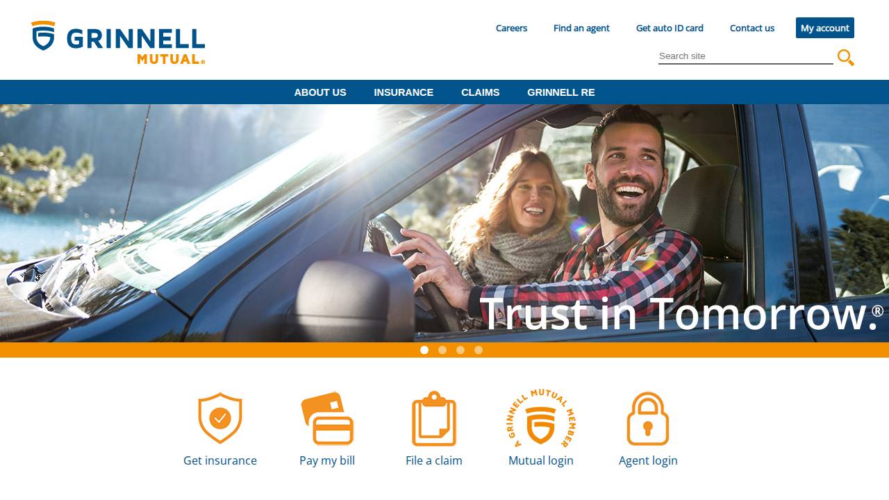 Grinnell Mutual Reinsurance Company, SI; Grinnell Mutl Reinsurnce CO website screenshot