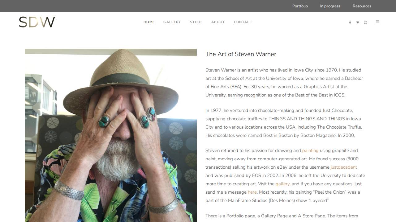 Warner, Steven D; Basket Case THE website screenshot