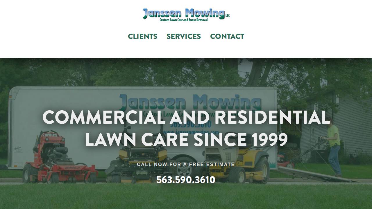 Janssen, James; Janssen Repair website screenshot