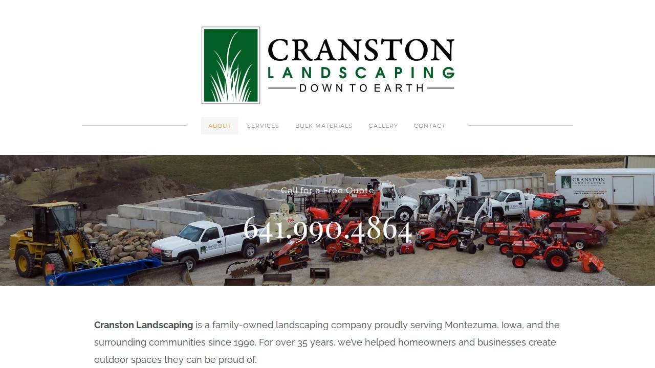 Cranston, James; Cranston Landscaping & Repair website screenshot