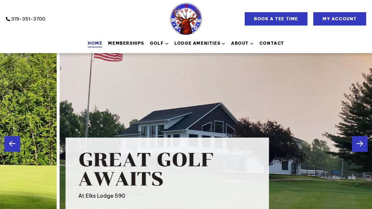 Elks 590 website screenshot