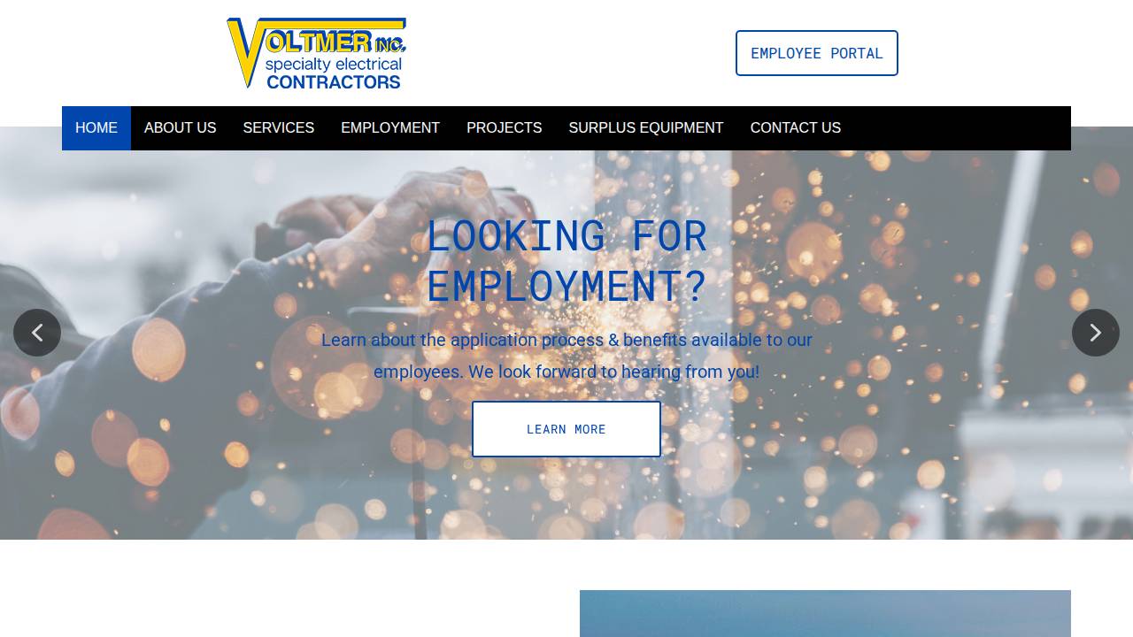 Voltmer INC website screenshot