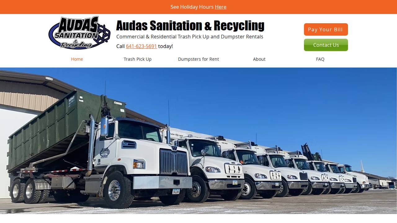 Audas Supply Company website screenshot