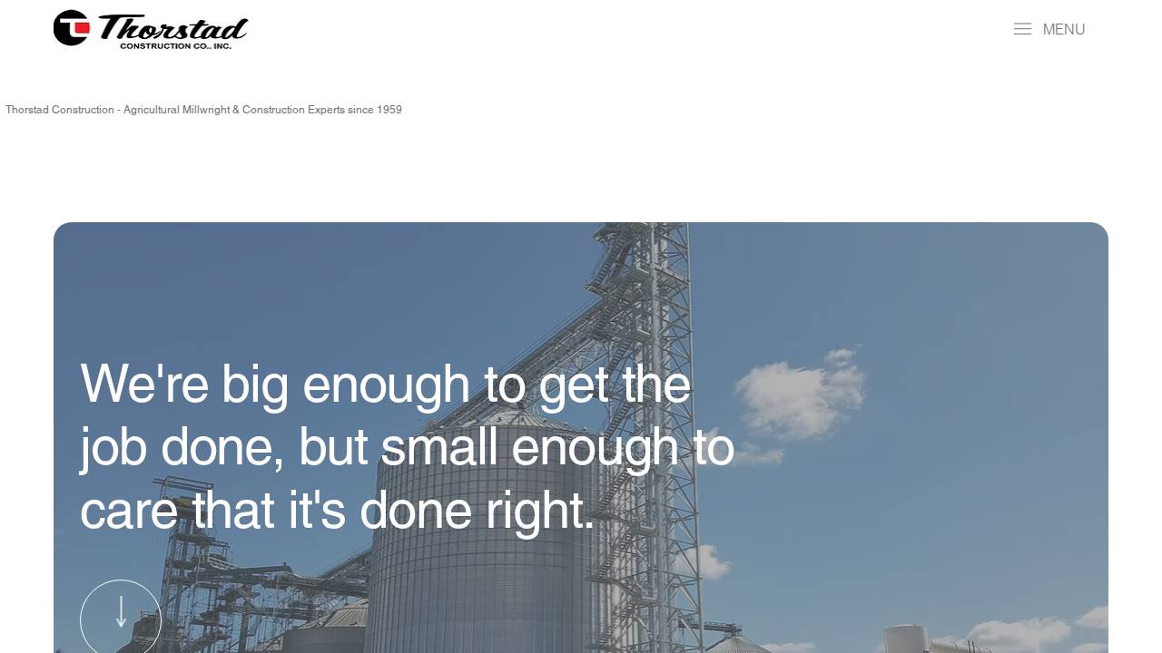 Thorstad Construction CO Inc, Thor website screenshot