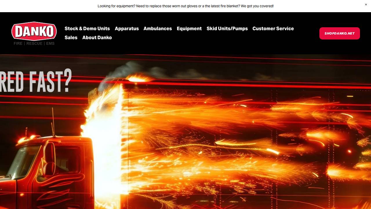 Danko Emergency Equipment CO, Dank website screenshot