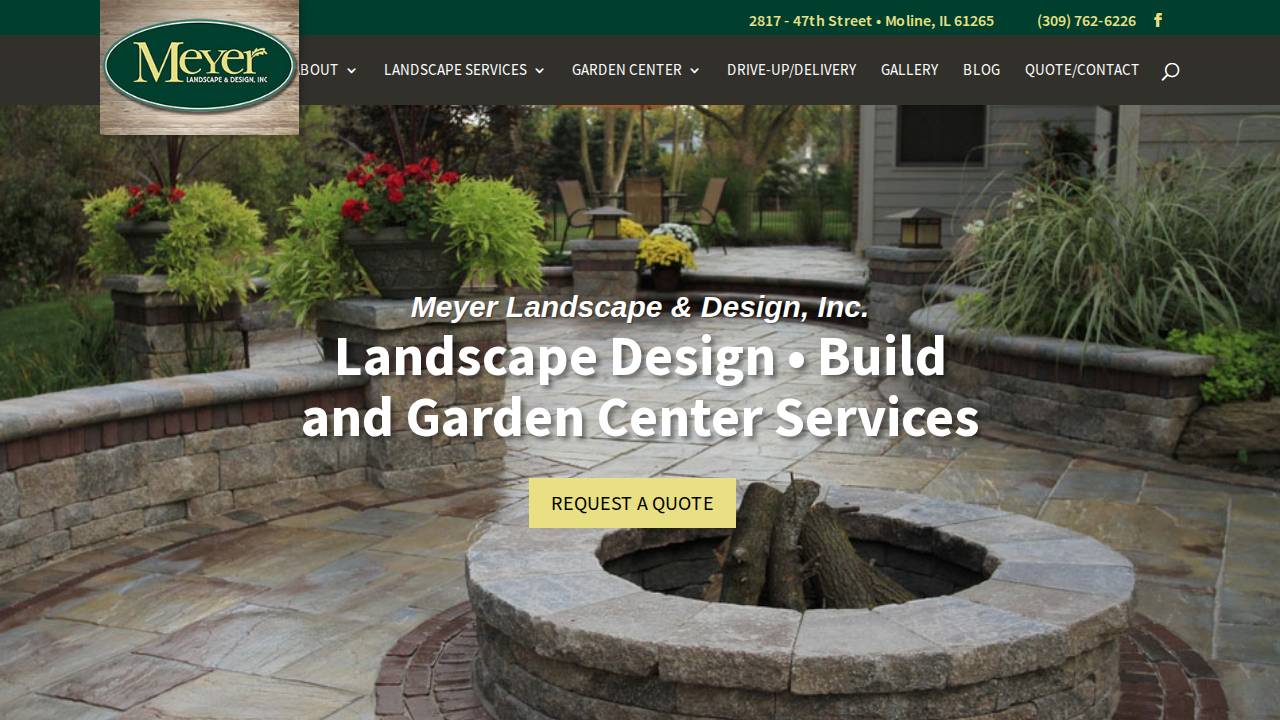 Meyer Landscape & Design INC website screenshot