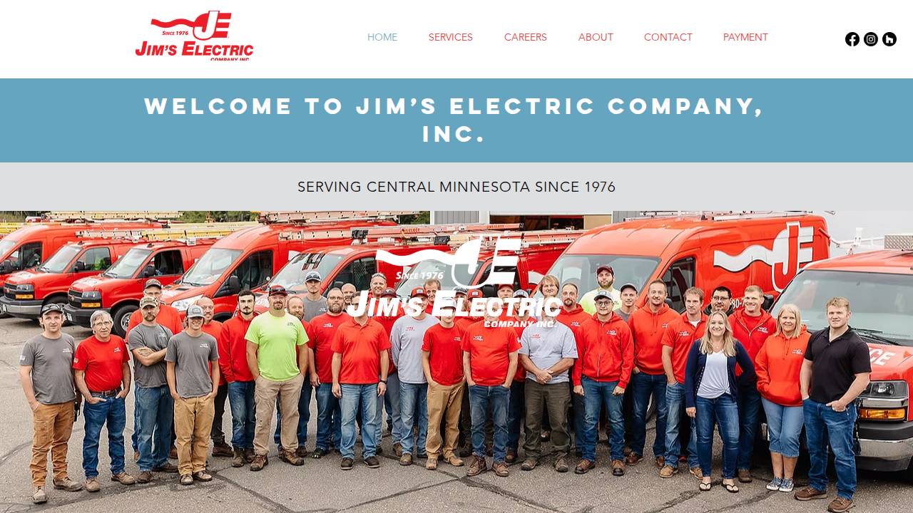 Beymer, Jimmy R; Jim's Electric website screenshot