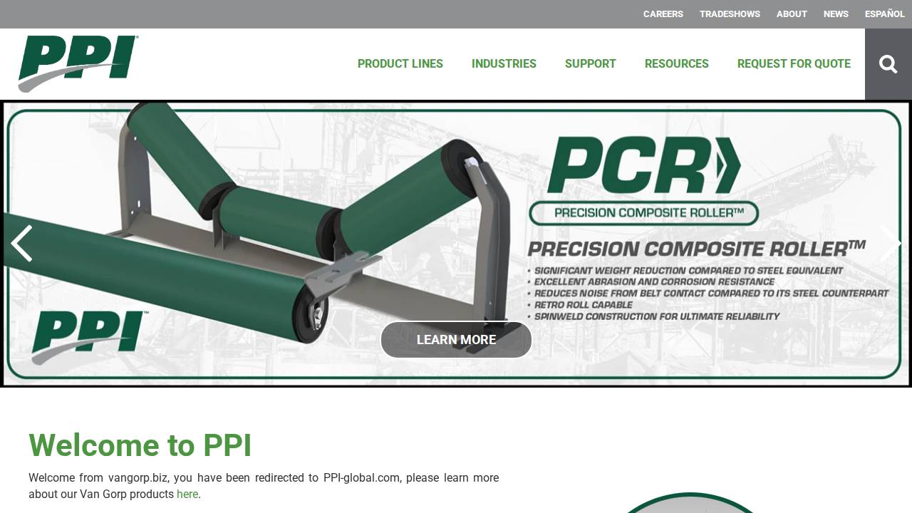 Precision INC website screenshot