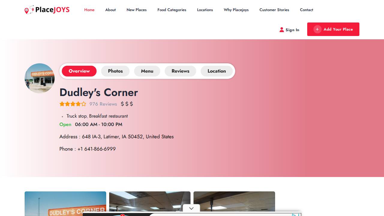 Dudleys Corner Inc, Dudley's Corner website screenshot