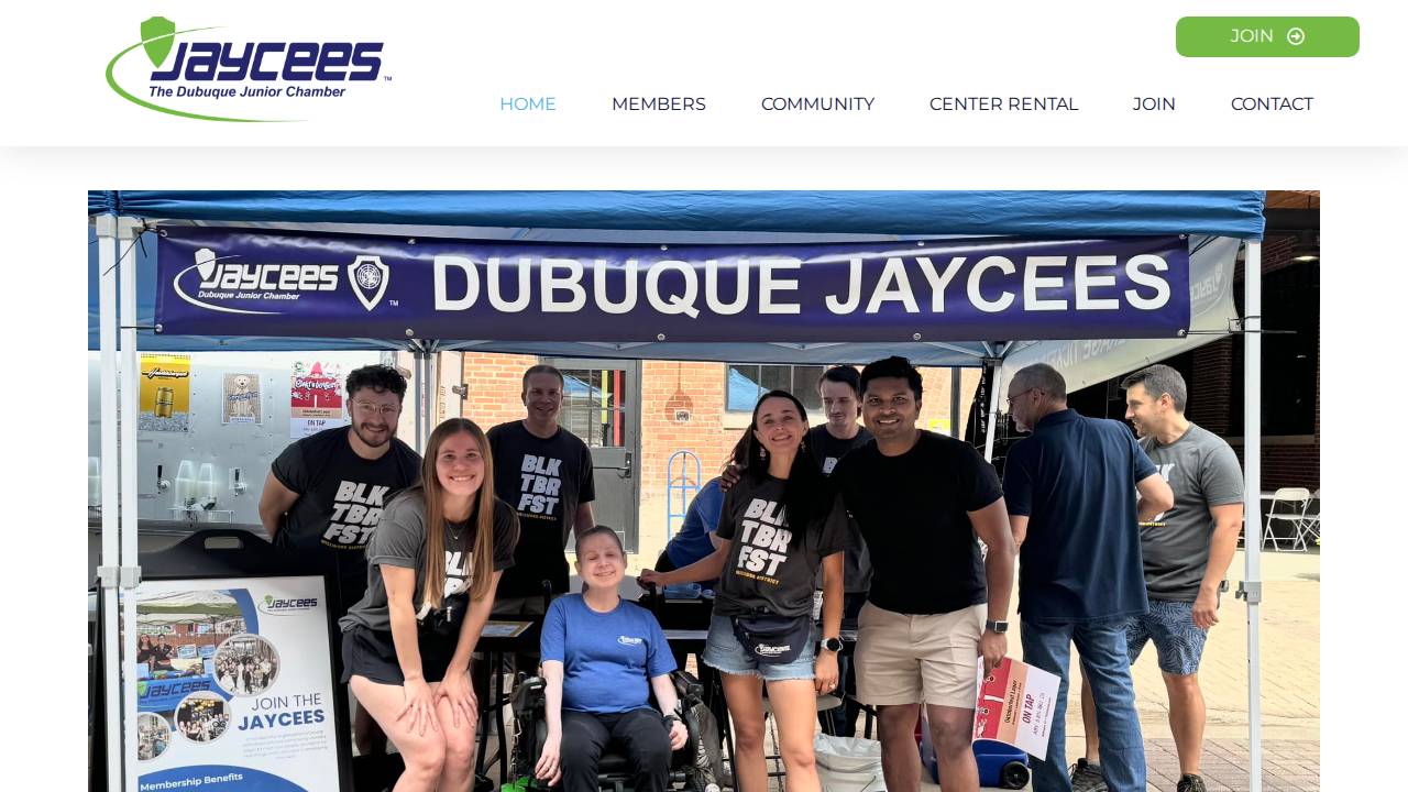 Dubuque Jaycees website screenshot