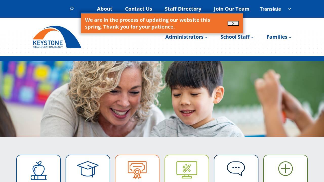 Area Education Agency NO 1 website screenshot