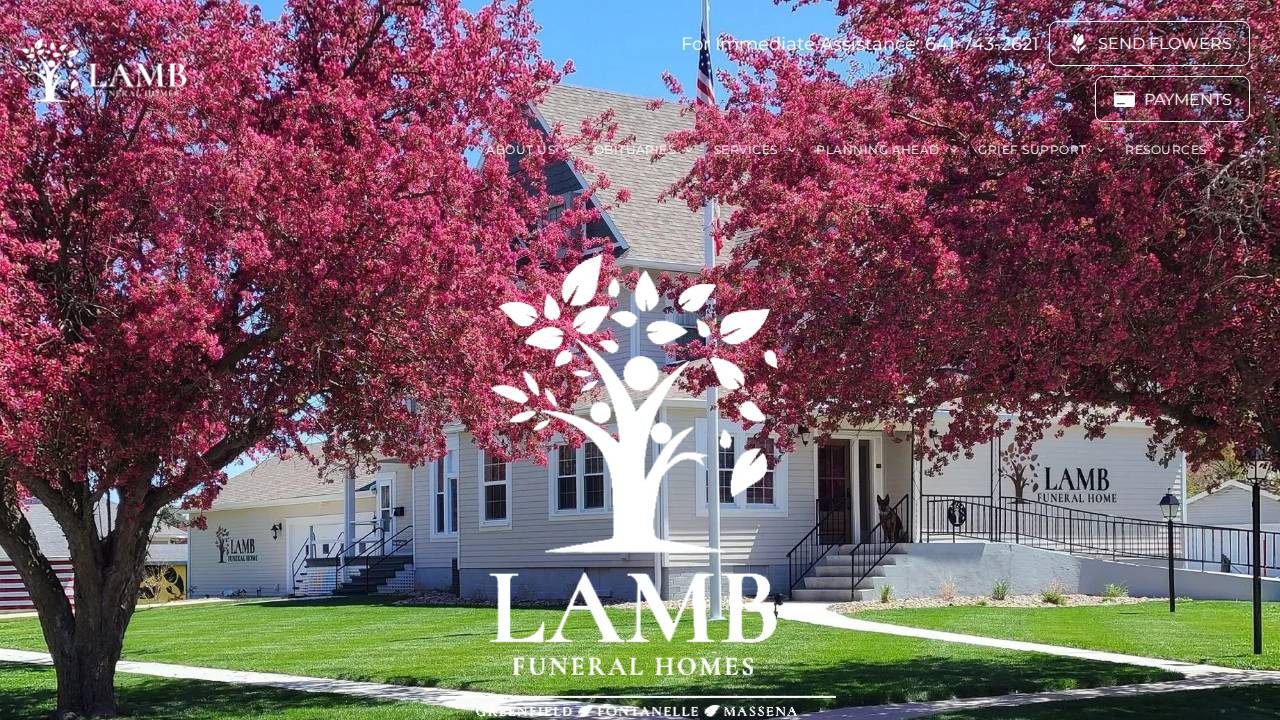 Steen Funeral Homes INC website screenshot