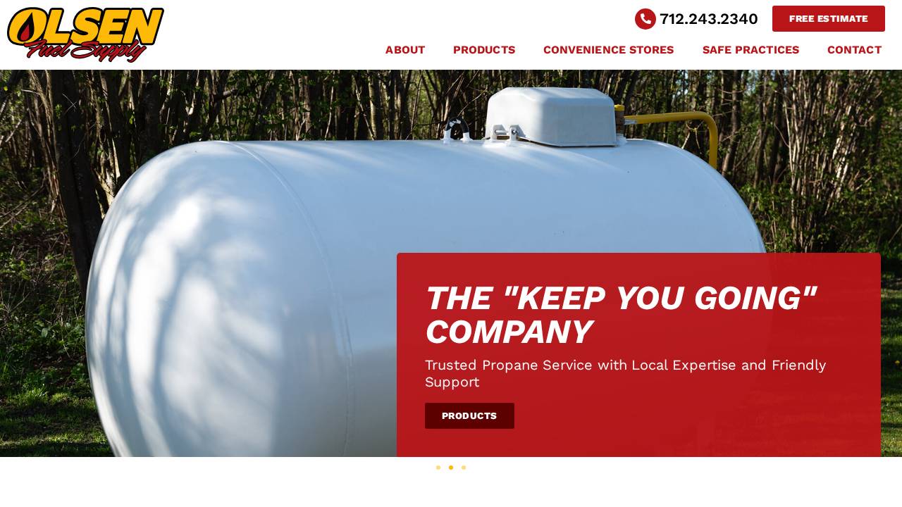 Olsen Fuel Supply Inc website screenshot