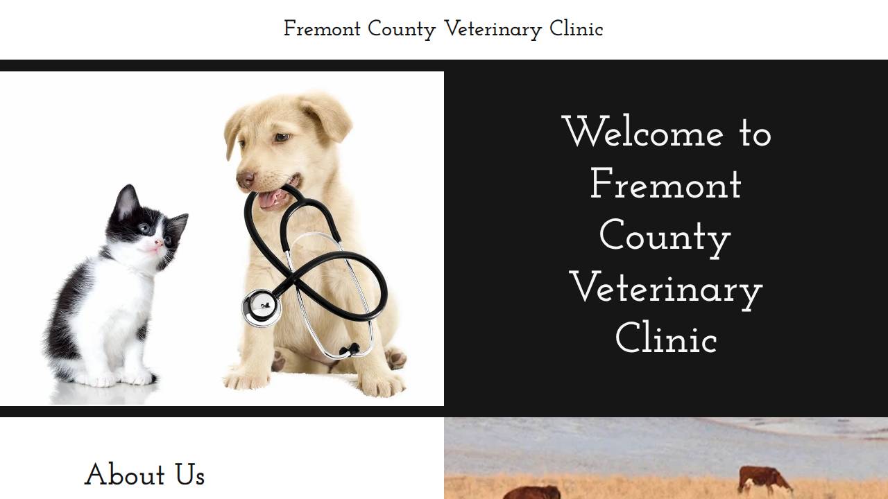 Fremont CO VET Clinic PC website screenshot