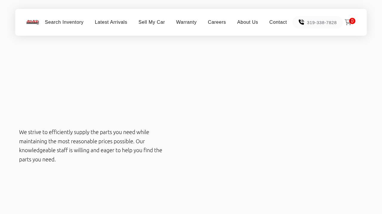ACE Auto Recyclers INC website screenshot