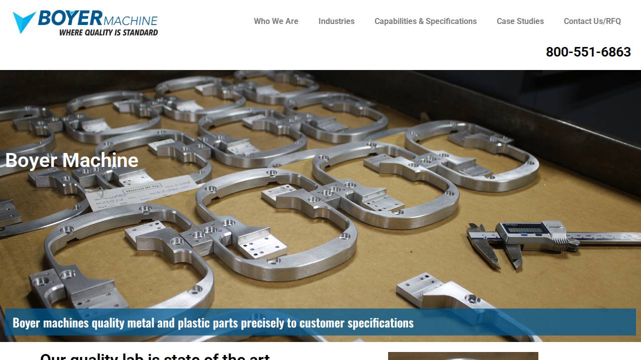 Boyer Machine INC website screenshot