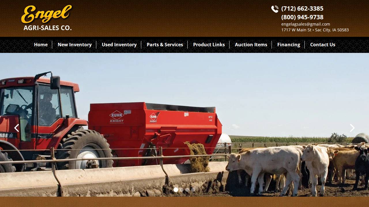 Engel Agri Sales CO website screenshot