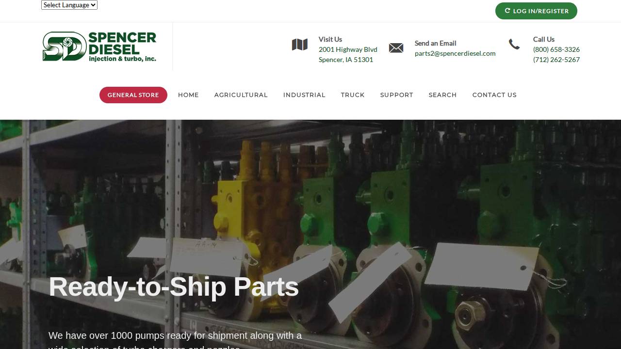 Spencer Diesel Inject& Turbo Inc website screenshot