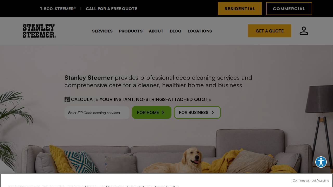 Stanley Steemer International Inc website screenshot